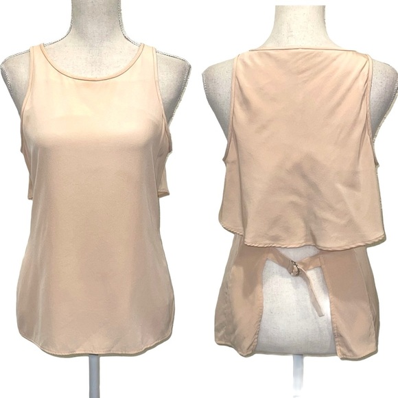 Tibi Silk cape back top - Picture 1 of 7